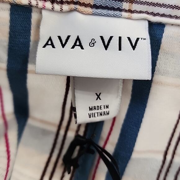 Ava & Viv Cream Plaid Jacker Blazer NWT, 0X - Picture 4 of 7